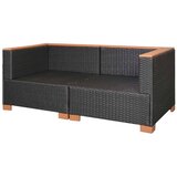  Vrtna sofa od poliratana crna | shoptok.hr