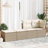 vidaXL 2-dijelni set vrtnih sofa s jastucima bež od poliratana bagrem | shoptok.hr