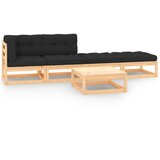 Maison Chic Seti vrtnega pohištva - Vrtna garnitura - Vrtni pohištvo set 5-delna z blazinami trdna borovina, (21818684) | Shoptok.si