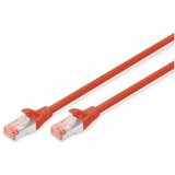 Digitus DK-1644-020/R RJ45 omrežni kabel CAT6 S/FTP 2 m rdeča brez halogena, zviti pari, z zaščitnim zapornim zatičem, ognjevaren 1 kos, (21218927) | Shoptok.si