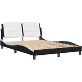  Okvir kreveta s LED-om bez madraca Zadar crno-bijeli 140 x 190 cm | Eponuda.com