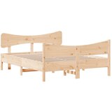  The Living Store Posteljni okvir brez vzmetnice 150x200 cm trdna borovina - Posteljni Okvir, (21498841) | Shoptok.si