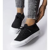 Gemre Black sneakers made of elastic Polaire material | ePonuda.com
