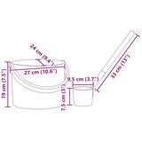  Set pribora za saunu 2 pcs Crna Aluminij i čvrsto drvo bora | shoptok.hr