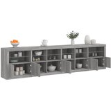  Komoda s LED svjetlima boja sivog hrasta 283x37x67 cm Cijene