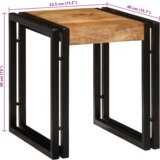 vidaXL Gnezditvene Mize 3 kosi Trd grob les Mango | Shoptok.si