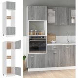 vidaXL Omara za mikrovalovno pečico siva sonoma 60x57x207 cm inž. les Cene