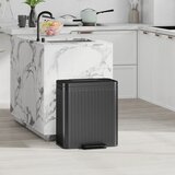  Kanta za kuhinjski otpad 2 x 20 L pretinca učinkovito odvajanje otpada nožna pedala plastika metal crna | shoptok.hr