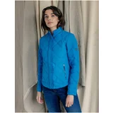 Fransa Blue Ladies Quilted Jacket - Women