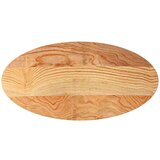 vidaXL Stolna ploča svjetlosmeđa 100x50x2 cm ovalna masivna hrastovina | shoptok.hr