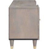 TV ormar Siva i zlatna 105 x 33.5 x 46 cm Čvrsto drvo manga | shoptok.hr