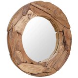  Ogledalo od Tikovine 80 cm Okruglo | shoptok.hr