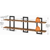 HOOBRO 3x 2-nivojske stenske lebdeče police 38cm | Shoptok.si