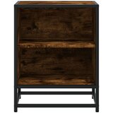  Noćni ormarići 2 kom Dimljeni hrast Konstruirano drvo i metal | shoptok.hr