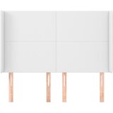  Uzglavlje s ušima bijelo 147x16x118/128 cm od umjetne kože | Shoptok.si