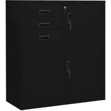 vidaXL uredski ormarić crni 90 x 40 x 102 cm čelični | shoptok.hr