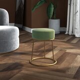 vidaXL Okrogel stolček gorčično zelen žamet | Shoptok.si
