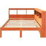  Knjižna postelja brez vzmetnice vošč. rjava 135x190 cm borovina, (21790733) | Shoptok.si