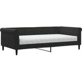  Dnevni krevet s madracem crni 100 x 200 cm baršunasti | shoptok.hr