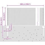  Zavarena žičana ograda s U stubovima Srebrna 0.6x50 m Čelik | shoptok.hr