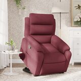 Maison Chic Naslanjač - Relax naslanjač s funkcijo vstajanja vinsko rdeče blago, (22040182) | Shoptok.si