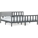  Za krevet od masivnog drva sivi 200 x 200 cm | shoptok.hr