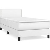  Box spring postelja z vzmetnico bel 100x200 cm umetno usnje, (20726210) | Shoptok.si