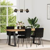 Maison Chic Jedilni stoli - Vzorci stoli 4 kosi črn žamet A675, (22031693) | Shoptok.si