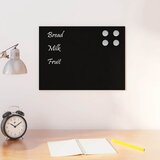 vidaXL Zidna magnetna ploča crna 40 x 30 cm od kaljenog stakla | shoptok.hr