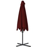  Vrtni suncobran s čeličnim stupom 300 x 230 cm bordo | shoptok.hr