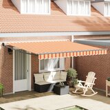 vidaXL automatska uvlačiva tenda žuta i narančasta 400x300 cm Cijene