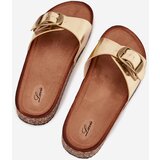 Boto Women Sandals On Cork Platform With Buckle Golden Vianara | Shoptok.si