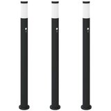 vidaXL Stupić sa senzorom 3 kom 110 cm nehrđajući čelik IP44 | shoptok.hr