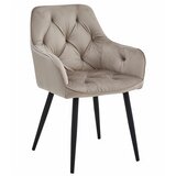 Brandless Stol JORK - temno bež žamet / črne noge x 2, (22056982) | Shoptok.si