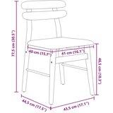  Stolac za blagovanje 2 pcs Bijela i siva Čvrsto drvo od gume | shoptok.hr