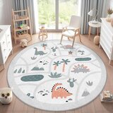 Mila Home Svijetlo sivi perivi dječji tepih za igru ø80 cm Dino Park – | shoptok.hr