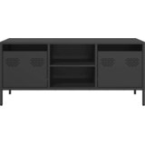 TV ormarić crni 101,5x39x43,5 cm hladno valjani čelik | Eponuda.com