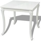  Blagovaonski Stol 80x80x76 cm Visoki Sjaj Bijeli | Eponuda.ba