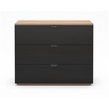 Marckeric Crna/u prirodnoj boji komoda u dekoru hrasta 100x80x40 cm Dennis – | shoptok.hr