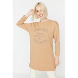 Trendyol Sweatshirt - Brown - Oversize Cene