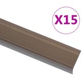  Rubnjaci za stepenice L-oblika 15 kom aluminijski 100 cm smeđi Cijene