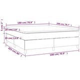  Krevet s oprugama i madracem krem 180x200 cm od tkanine | shoptok.hr