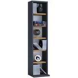 MID.YOU REGAL ZA CD-JE 21/92/20 cm črna, medeni hrast | Shoptok.si