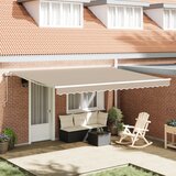 vidaXL Avtomatska retraktibilna tenda Bež 450x350 cm, Zamenjalno blago za 4,5x3,5 m okvir Bež Cene