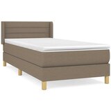  Krevet s oprugama i madracem smeđesivi 100 x 200 cm od tkanine | shoptok.hr