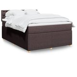 Maison Chic Box spring postelja - Vzmetna postelja z vzmetnico temno rjava 140x200 cm blago SL10757, (21904962) | Shoptok.si