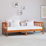  Dnevna postelja z vzmetnico Vosek rjava in bela 90 x 200 cm, (5000121623) | Shoptok.si