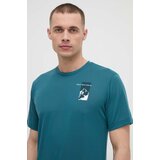 Jack Wolfskin Sportska majica kratkih rukava Vonnan boja: zelena, s tiskom | shoptok.hr