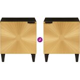  Noćni ormar Crna i zlatna 40 x 33 x 46 cm Konstruirano drvo | shoptok.hr