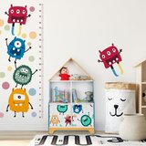 Ginger Home Komplet 4 komada naljepnice MONSTER za dekoraciju dječje sobe, zida, prozora, namještaja | shoptok.hr